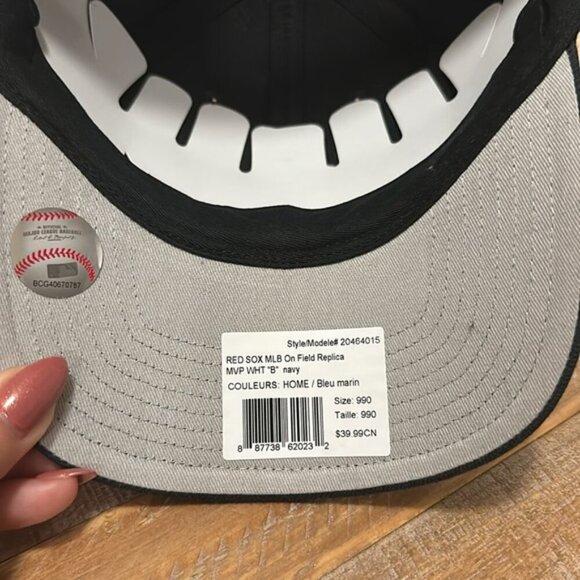 47 Boston Red Sox MLB On Field MVP Primary Replica Navy Blue Adjustable Hat Cap - Picture 6 of 8